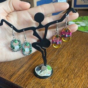 Pop Top Upcycled Earrings by EKA ask for in show!